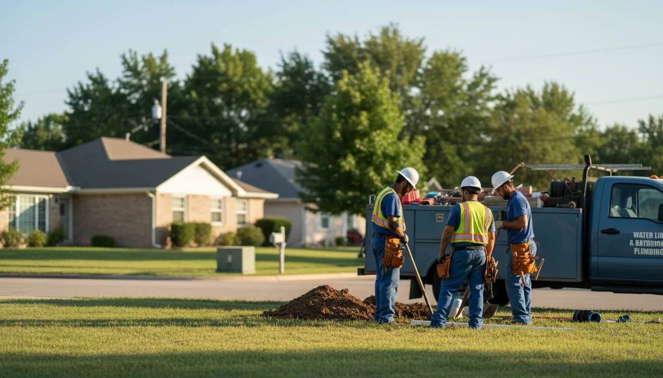 Residential water line and bathroom plumbing service in Little Suamico, WI